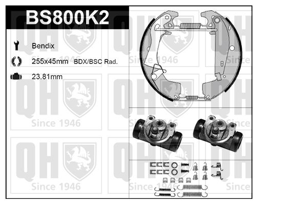 QUINTON HAZELL Комплект тормозных колодок BS800K2